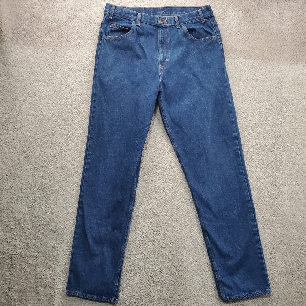 Aramark Jeans Mens 35x36 Straight Leg Blue